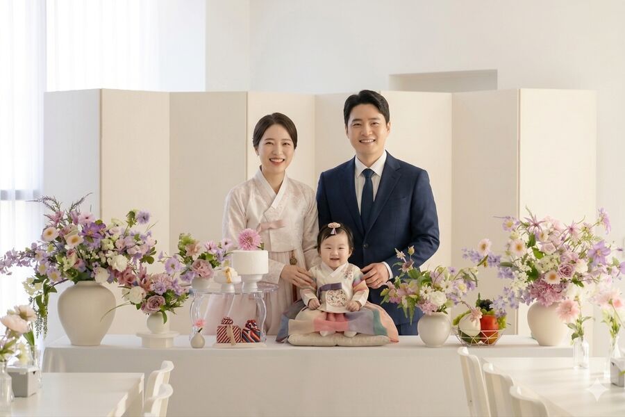 돌잔치 출장상차림 현장 - 가족과 함께한 돌잔치 상차림 현장